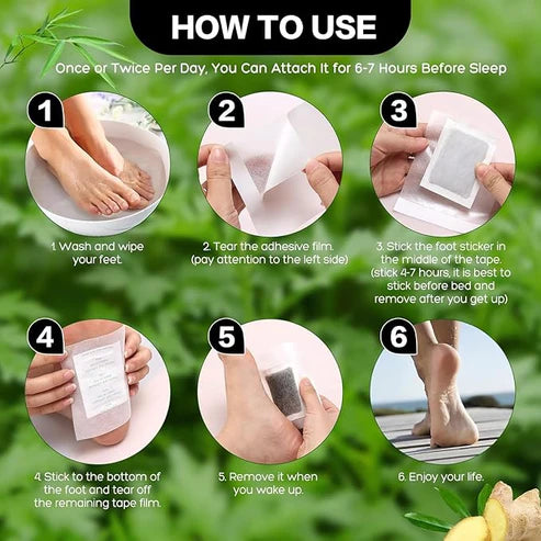 Fitpiick Premium Natural Detox Foot Patches (2x5 packs) BUY 1 GET 1 FREE